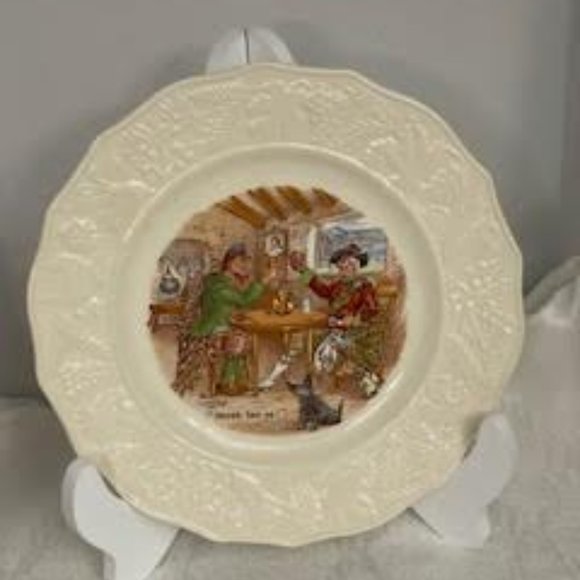 Set of 4 Fondeville Ambassador Plates, Luncheon/Salad Plates  "English Toasting" - Picture 7 of 13
